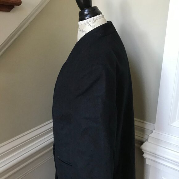 NWT JCrew Palais Top Coat Jacket Womens 8 Black Italian Melton Wool BU452 NEW - Picture 7 of 10